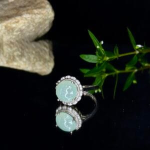 Nhẫn Ngọc Phỉ Thuý Bạch Ngọc Băng Chủng