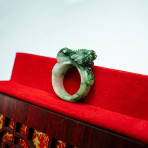 Nhẫn Tỳ Hưu Ngọc Cẩm Thạch Tự Nhiên Size 17-18 10 - araca.vn