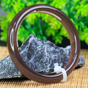 Vòng Mã Não Tím Khói Chalcedony Tự Nhiên 5 - araca.vn