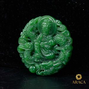 Mặt Quan Thế Âm Trụ Long Quá Hải - Ngọc Bích 4 - araca.vn