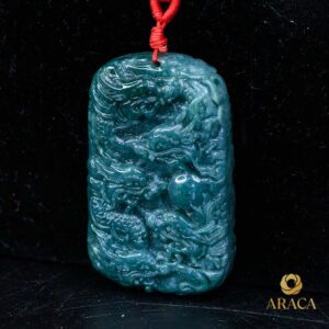 Mặt Rồng Dây Chuyền - Ngọc Cẩm Thạch 7 - araca.vn
