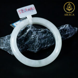 Vòng Ngọc Phỉ Thuý Type A Bạch Ngọc NI 52.7 15 - araca.vn