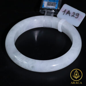 Vòng Ngọc Phỉ Thuý Type A Bạch Ngọc NI 52.7 7 - araca.vn