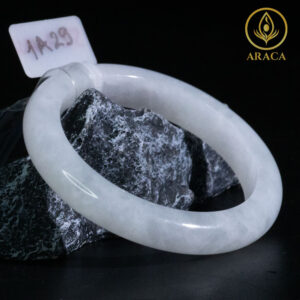 Vòng Ngọc Phỉ Thuý Type A Bạch Ngọc NI 52.7 9 - araca.vn