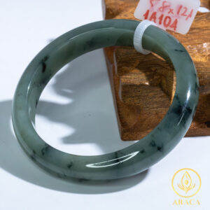 Vòng Ngọc Phỉ Thuý Type A Xanh Dầu NI 58 7 - araca.vn