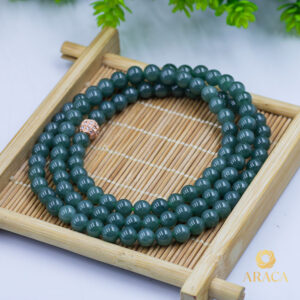 Chuỗi Vòng Cổ Ngọc Cẩm Thạch Lam Ngọc 7 - araca.vn