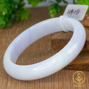 Vòng Ngọc Phỉ Thuý Type A Bạch Ngọc NI 57.5 5 - araca.vn