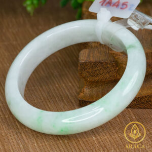 Vòng Ngọc Phỉ Thuý Type A Bạch Ngọc Ánh Xanh NI 58 5 - araca.vn