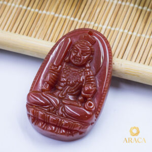 Bất Động Minh Vương Đá Mã Não Đỏ Phật Bản Mệnh 5 - araca.vn