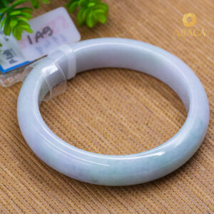 Vòng Ngọc Phỉ Thuý Type A Bạch Đới Thanh NI 55.3