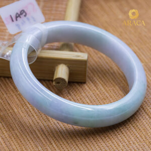 Vòng Ngọc Phỉ Thuý Type A Bạch Đới Thanh NI 55.3 5 - araca.vn