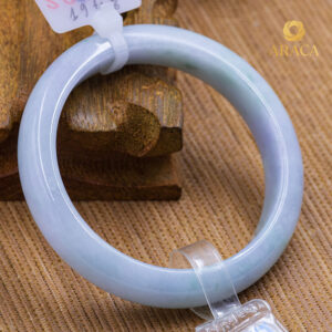 Vòng Ngọc Phỉ Thuý Type A Bạch Đới Thanh NI 55.3 7 - araca.vn