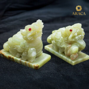 Tượng Cặp Tỳ Hưu - Đá Onyx Xanh