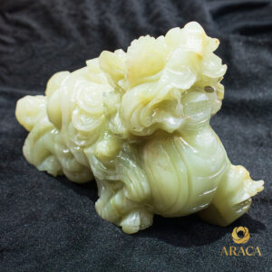 Tượng Cặp Tỳ Hưu - Đá Onyx Xanh 5 - araca.vn