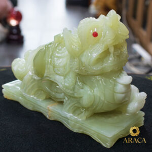 Tượng Cặp Tỳ Hưu - Đá Onyx Xanh