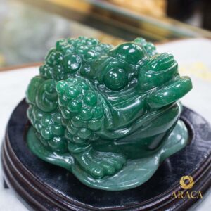 Tượng Cụ Thiền Thừ - Đá Aventurine 5 - araca.vn