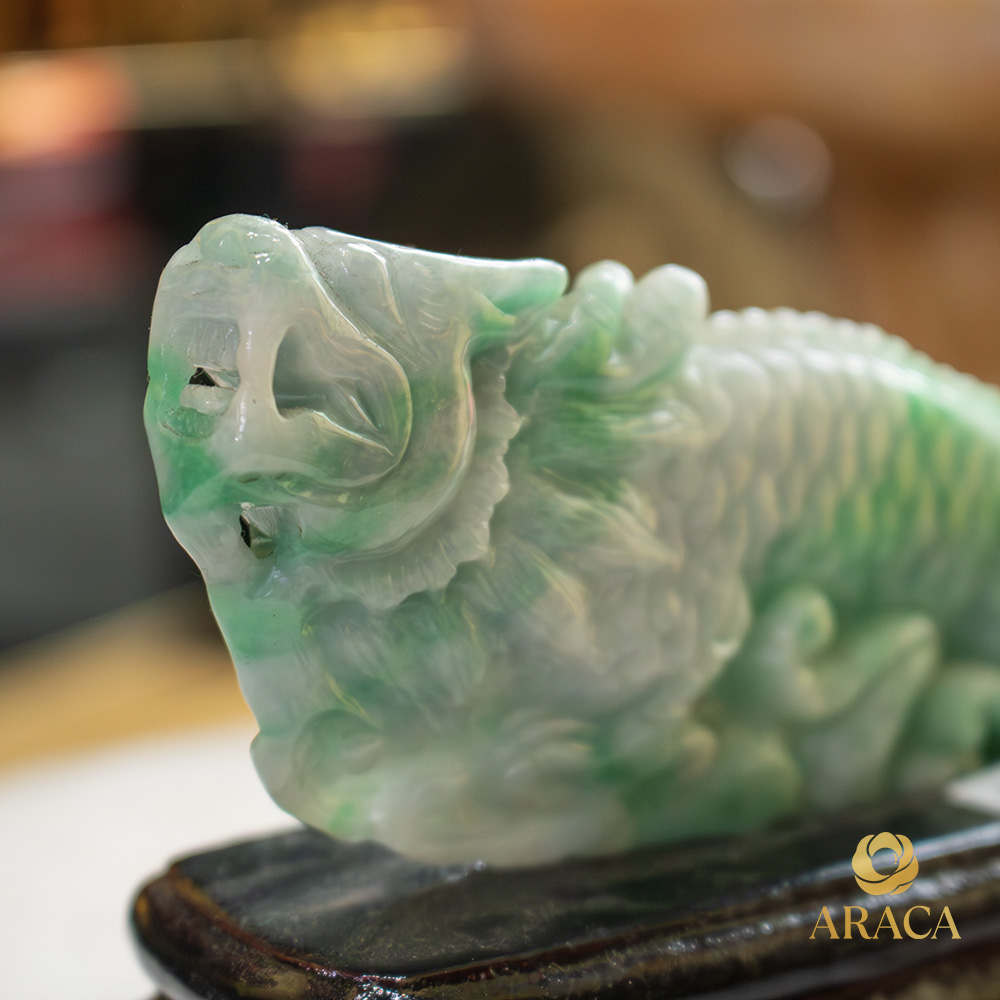 Tượng Cá Rồng - Ngọc Cẩm Thạch Tự Nhiên 4 Tượng Cá Rồng - Ngọc Cẩm Thạch Tự Nhiên 3 - araca.vn