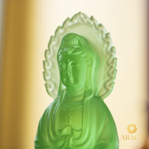 Tượng Phật 2 Mặt Quan Âm - Đá Lưu Ly 10cm 5 - araca.vn