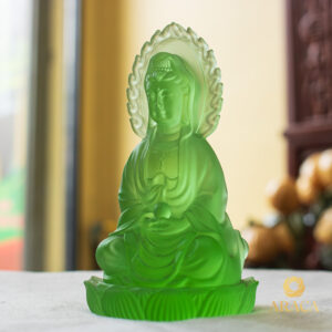 Tượng Phật 2 Mặt Quan Âm - Đá Lưu Ly 10cm 7 - araca.vn