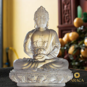 Tượng Đức Phật A Di Đà - Thủy Tinh Nhân Tạo 15cm