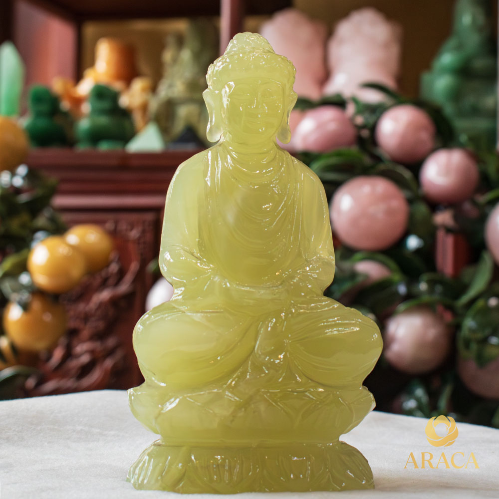 Tượng Phật Thích Ca - Ngọc Pakistan 16cm 2 Tượng Phật Thích Ca - Ngọc Pakistan 16cm 1 - araca.vn