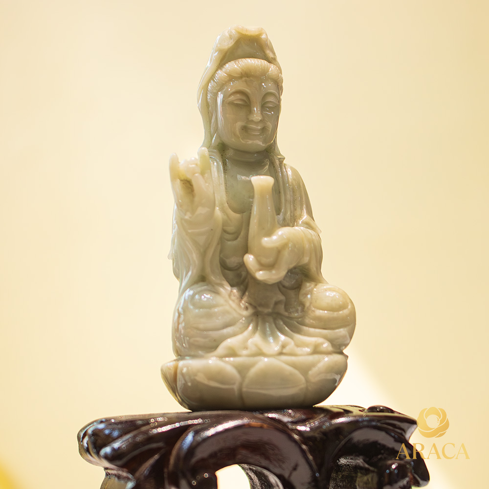 Tượng Phật Mẹ Quan Âm - Ngọc Pakistan 10cm 4 Tượng Phật Mẹ Quan Âm - Ngọc Pakistan 10cm 3 - araca.vn