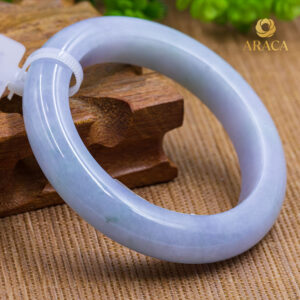 Vòng Ngọc Phỉ Thuý Type A Tím Môn NI 57 5 - araca.vn