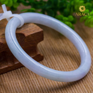 Vòng Ngọc Phỉ Thuý Type A Bạch Ngọc Ánh Xanh NI 54.5 7 - araca.vn