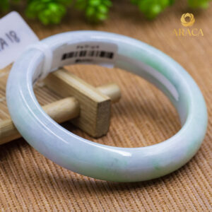 Vòng Ngọc Phỉ Thuý Type A Bạch Ngọc Điểm Lý NI 54.5 5 - araca.vn