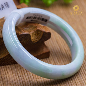 Vòng Ngọc Phỉ Thuý Type A Bạch Ngọc Điểm Lý NI 54.5 7 - araca.vn