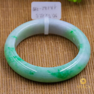 Vòng Ngọc Phỉ Thuý Type A Bạch Đới Thanh NI 50.5
