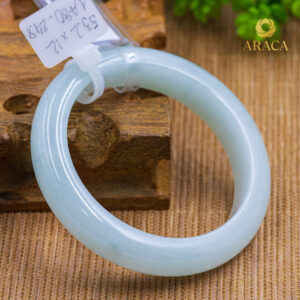 Vòng Ngọc Phỉ Thuý Type A Bạch Ngọc Ánh Xanh NI 53.2 7 - araca.vn