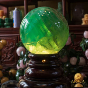 Quả Cầu Phong Thủy - Fluorite Xanh