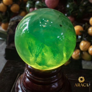 Quả Cầu Phong Thủy - Fluorite Xanh 7 - araca.vn