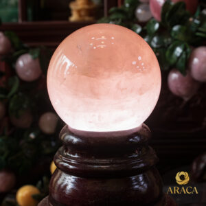 Quả Cầu Phong Thủy - Thạch Anh Hồng