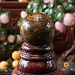 Quả Cầu Phong Thủy - Đá Mắt Hổ 7 - araca.vn
