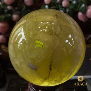Quả Cầu Phong Thủy - Thạch Anh Vàng 5 - araca.vn