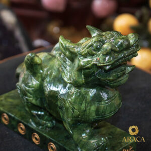 Tượng Cặp Tỳ Hưu - Đá Seraphinite 7 - araca.vn