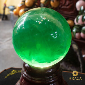 Quả Cầu Phong Thủy - Đá Fluorite Xanh 7 - araca.vn