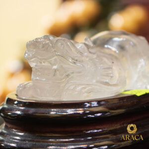 Tượng Tỳ Hưu Chúa - Thạch Anh Trắng 5 - araca.vn
