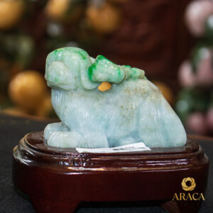 Tượng Con Chó - Ngọc Cẩm Thạch 5 - araca.vn
