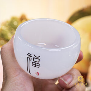 Bộ Ấm Chén Trà - Đá Onyx Trắng 19 - araca.vn