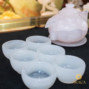 Bộ Ấm Chén Trà - Thạch Anh Hồng 9 - araca.vn