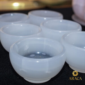 Bộ Ấm Chén Trà - Thạch Anh Hồng 15 - araca.vn