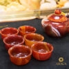Bộ Ấm Chén Trà - Đá Mã Não Đỏ