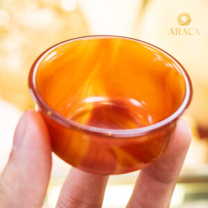 Bộ Ấm Chén Trà - Đá Mã Não Đỏ 19 - araca.vn