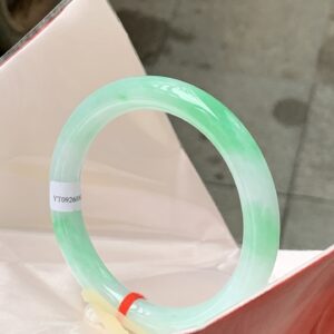 Vòng Ngọc Phỉ Thuý Type A Bạch Đới Thanh Bản Đũa NI 55 2 - araca.vn