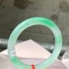 Vòng Ngọc Phỉ Thuý Type A Bạch Đới Thanh Điểm Lý NI 55.5