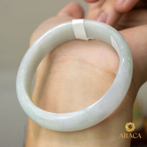 Vòng Ngọc Phỉ Thuý Type A Bạch Ngọc NI 52.3 7 - araca.vn
