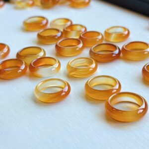 Nhẫn Mã Não Vàng Tự Nhiên